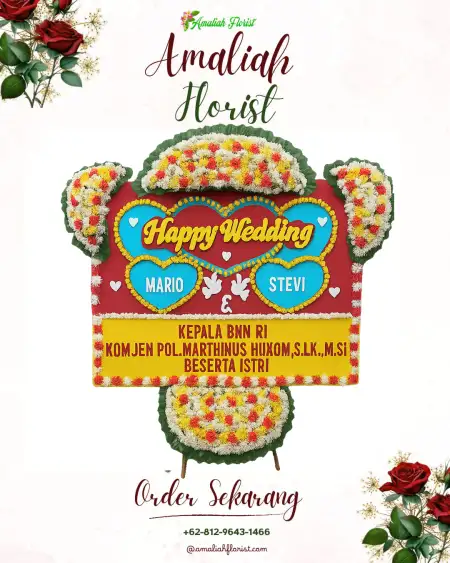 Papan Bunga Pernikahan Sudimoroharjo